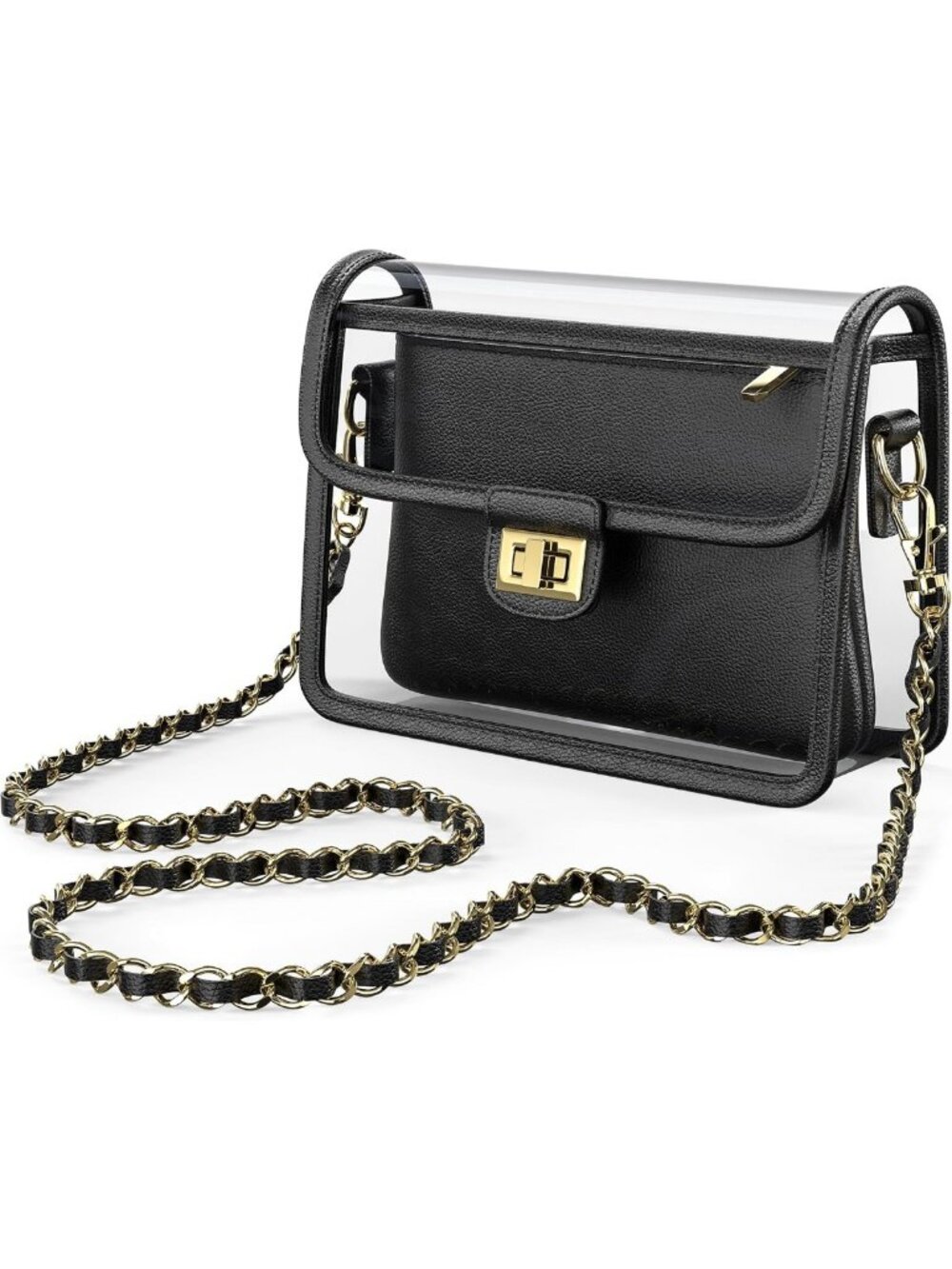 Stylish Clear Crossbody Purse for Women, RFID Blocking Wallet, Stadium Approved